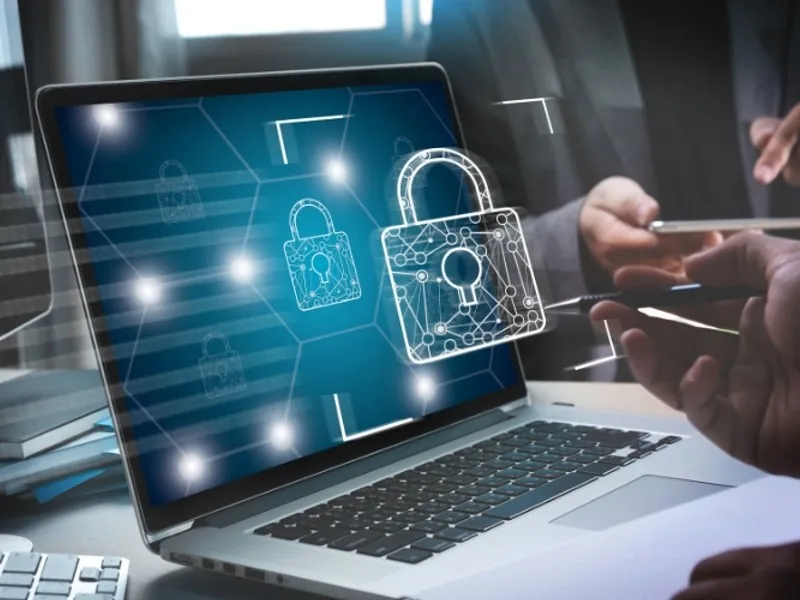 Biểu tượng bảo mật dữ liệu và thu thập thông tin trên BL55